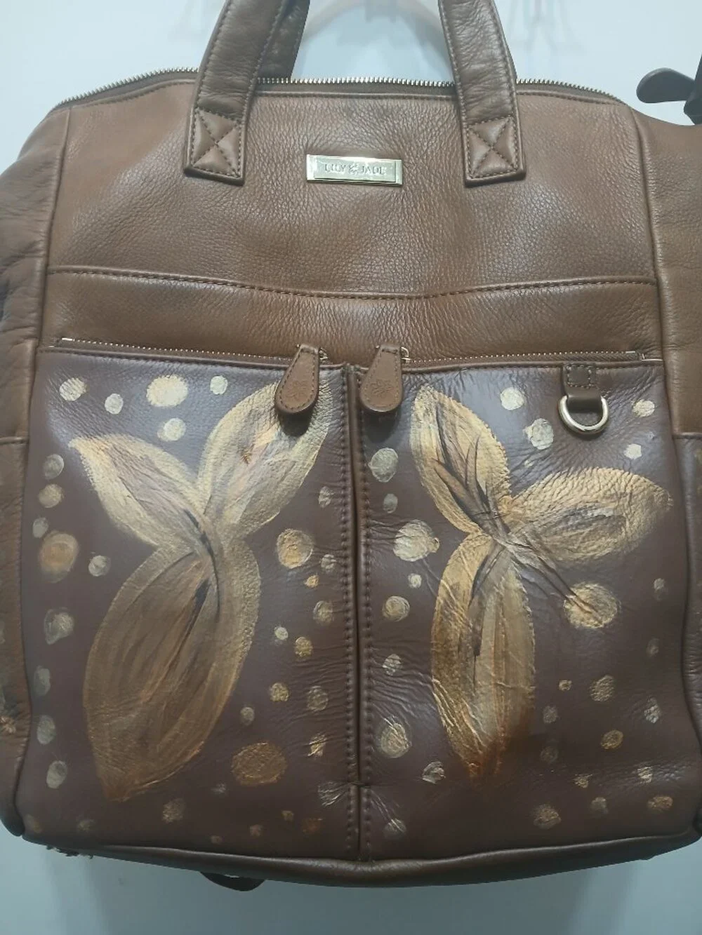 Lily Jade Hand Painted Travel Bag🤎